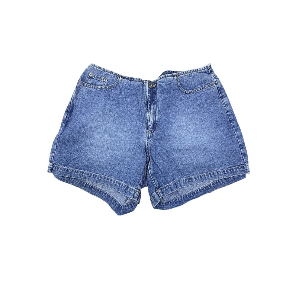 Venezia Jeans Womens Size 16 Blue Denim Shorts High Waisted Medium Wash Cotton